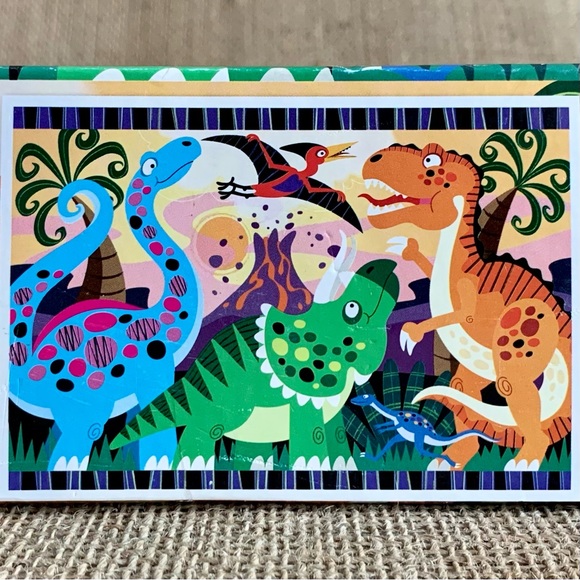 MELISSA & DOUG 24 Jumbo Piece Floor Puzzle Dinosaur Dawn 2’ x 3’ Ages 3+ - Picture 4 of 7